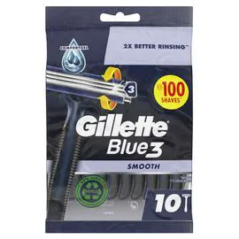 GILLETTE Blue 3 Smooth Rasoir Jetable 3 Lames x10