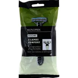 MONOPRIX Rasoirs jetables 3 lames x8 l'unité