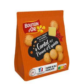 BOUTON D'OR Petits sablés au beurre Cantal AOP piment d'Espelette 120g