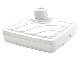 Pied de parasol carré 40L blanc (l'unité)
