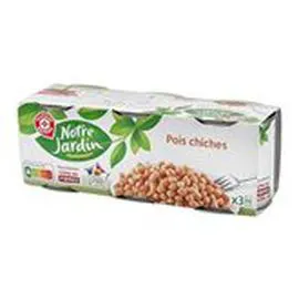 MARQUE REPÈRE, NOTRE JARDIN Pois chiches 3x130g