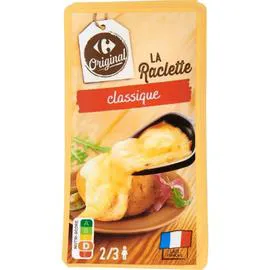 CARREFOUR ORIGINAL Fromage en Tranches à Raclette classique 400g