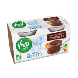 Crème dessert chocolat au lait de brebis Bio (2x125g)