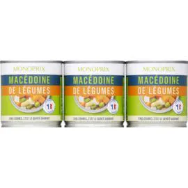 Macédoine de légumes (3x130g)