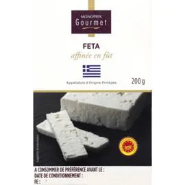 Feta, fromage au lait pasteurisé, affinée en fût en bois. (200g)