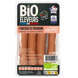 Saucisse de Strasbourg conservation sans nitrite (200g)