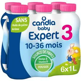 CANDIA BABY Lait Expert 3 Baby 10 à 36 mois 6x1l