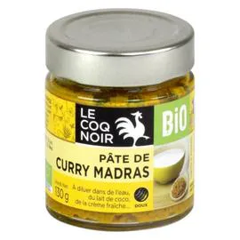 Fonds de sauce bio pâte de curry Madras (130g)
