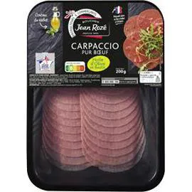 Carpaccio pur boeuf huile d'olive et basilic (200g)