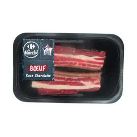 Viande bovine : pot au feu ** avec os à mijoter (plat de côte) (800g)