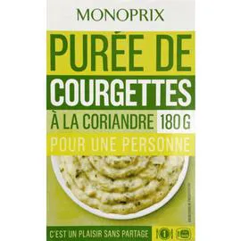 MONOPRIX Purée de courgettes à la coriandre 180g