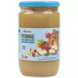Compote de pomme avec morceaux sans sucres ajoutés (710g)