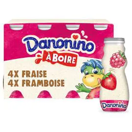 DANONE, DANONINO Yaourt à boire aux fruits fraise framboise 8x100g