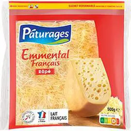 PÂTURAGES Emmental français râpé 500g