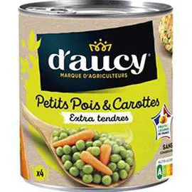 D'AUCY Petits pois carottes Extra tendres 530g