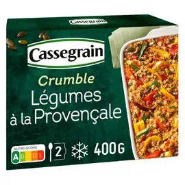CASSEGRAIN Légumes cuisinés à la provençale et crumble 400g
