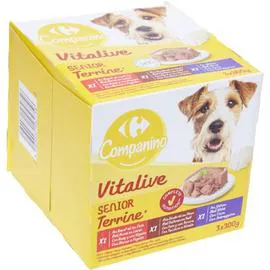 CARREFOUR Pâtée pour chien sénior 3X300g