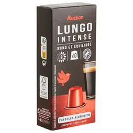 Capsules de café lungo intensité 8 compatibles Nespresso (10x5,2g)