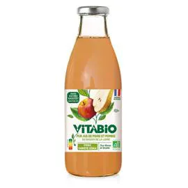 Jus de poire xénia et pomme ariane pur bio (75cl)
