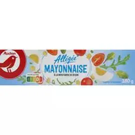 AUCHAN Mayonnaise allégée aux oeufs frais en tube 180g