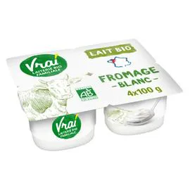 Fromage blanc nature Bio (4x100g)