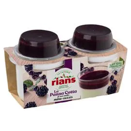 Desserts Panna Cotta et coulis mure cassis (2x120g)