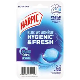 HARPIC Bloc Wc Adhésif Hygienic & Fresh Brise Marine x2