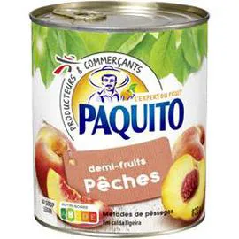 Pêches demi-fruits au sirop léger (465g)