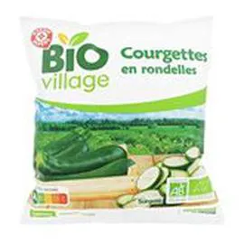MARQUE REPÈRE, BIO VILLAGE Courgettes rondelle Bio 600g