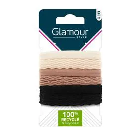 Elastiques en Mousse Noir et Nude (x6)