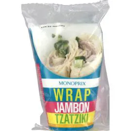 MONOPRIX Wrap jambon Tzatzíki 180g
