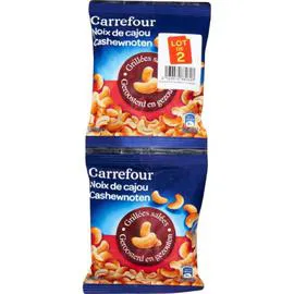 CARREFOUR Noix de Cajou grillées/salées 2x125g