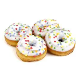 Mini donuts avec coating blanc (72g)