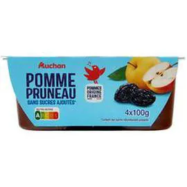 Coupelles pomme pruneau sans sucres ajoutés (4x100g)