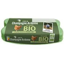Oeufs moyens à gros BIO x10 Champagne Ardennes Lorraine (x10)