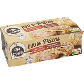 Pâtés duo foie/lapin (4x80g)