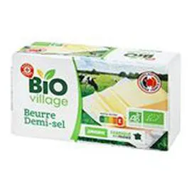 MARQUE REPÈRE, BIO VILLAGE Beurre demi-sel Bio 250g