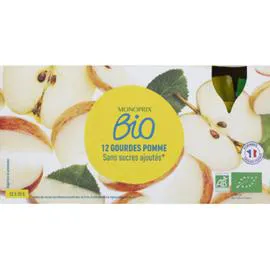 MONOPRIX BIO Purée de pommes, sans sucres ajoutés 1,08kg