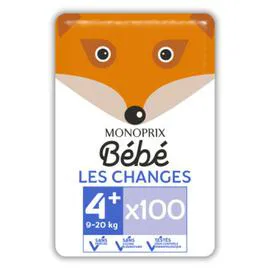 MONOPRIX BÉBÉ Couches Taille 4+ megapack x100 x100