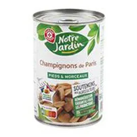 MARQUE REPÈRE, NOTRE JARDIN Champignons Paris Pieds et morceaux 230g