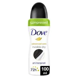 DOVE Déodorant compressé Advanced care invisible 100ml