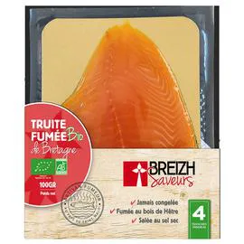 Truite fumée de Bretagne BIO (100g)