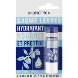 MONOPRIX Baume lèvres hydratant à l huile de jojoba et beurre de karité. Nourrit et protège 4g