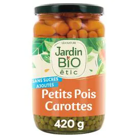 LÉA NATURE, JARDIN BIO ÉTIC Petits pois carottes très fins Bio 420g