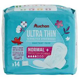 Serviettes hygiéniques avec ailettes regular (x14)