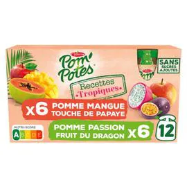 Compote recettes tropiques sans sucres ajoutés (12x90g)