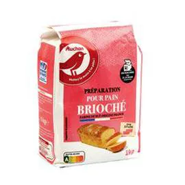 AUCHAN Farine boulangère sans levure pour pain brioché 1kg