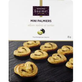 MONOPRIX GOURMET Mini palmiers olives noires et vertes 85g