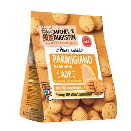 MICHEL & AUGUSTIN Biscuits apéritifs sablé parmesan & moutarde 100g