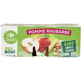 Compote pomme rhubarbe (4x100g)